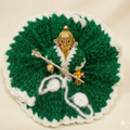 Woollen Dress for Thakur Ji(Green-white)