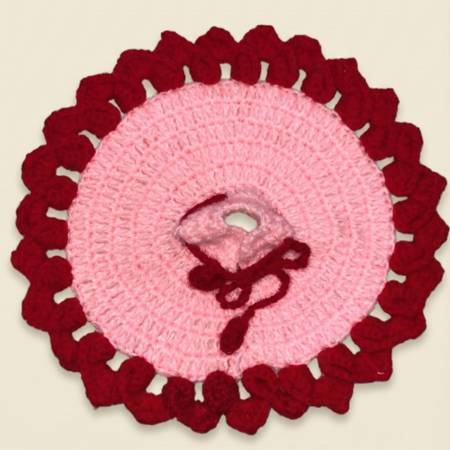 Woollen Dress for Thakur Ji(Red-Pink)