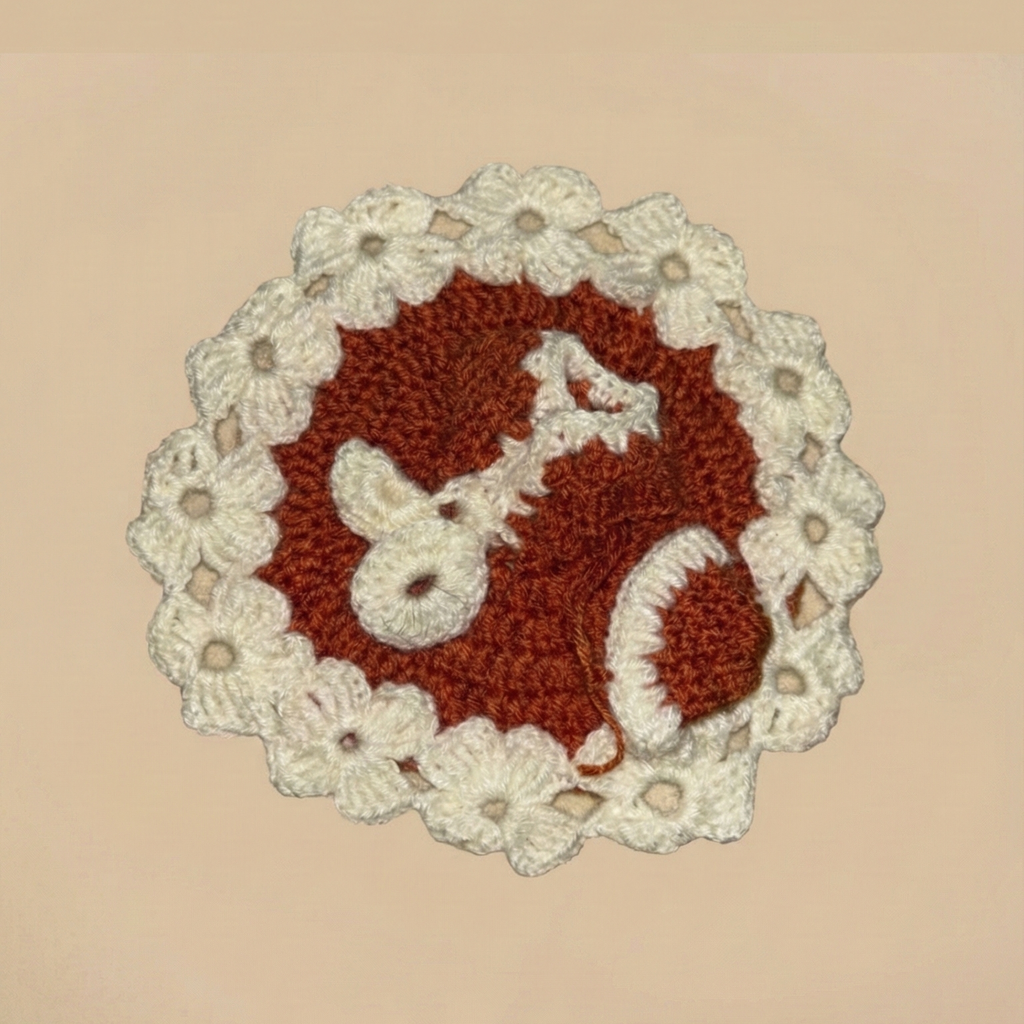 Woollen Dress for Thakur Ji(Brown-Cream)