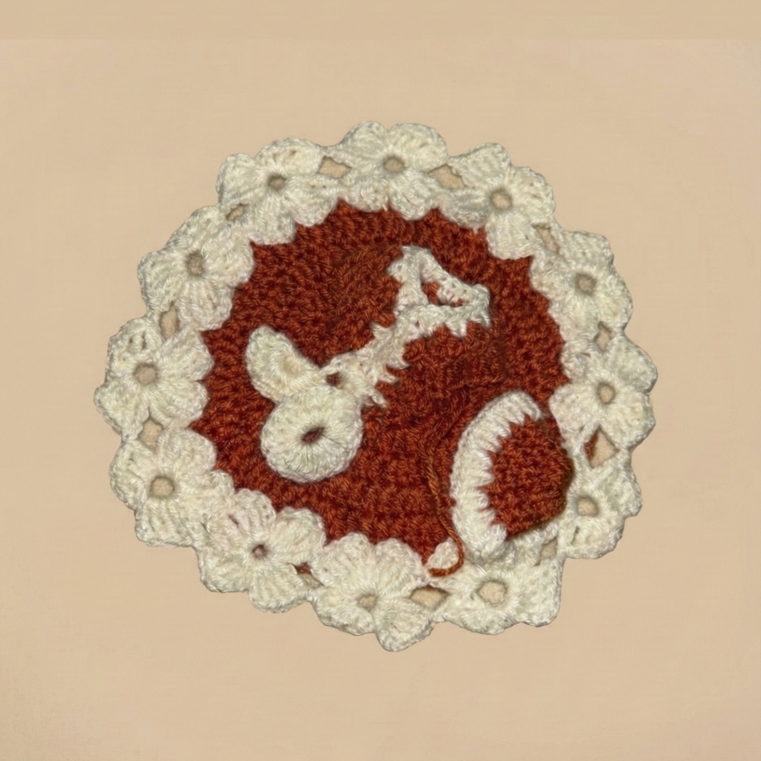 Woollen Dress for Thakur Ji(Brown-Cream)