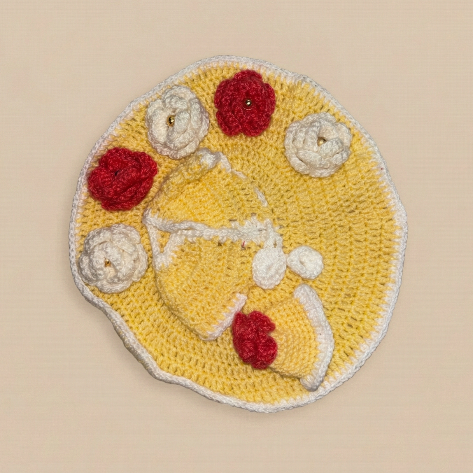 Woollen Dress for Thakur Ji size 5-6(Yellow)